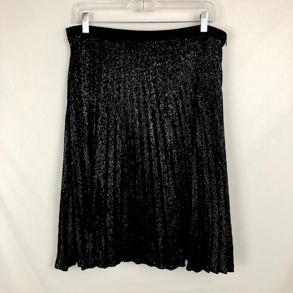 Joie black sequins pleated skirt! - Picture 2 of 7
